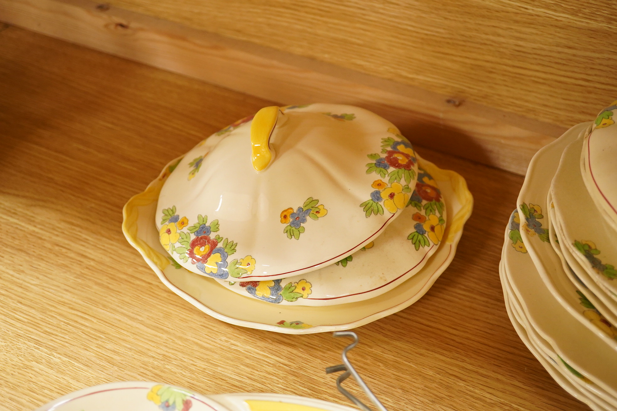 A Royal Doulton Minden part dinner service to include service to include tureens, cups and saucers and jugs